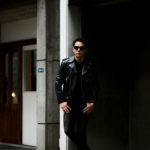 CELINE (セリーヌ) CLASSIC BIKER CALF SKIN (クラシックバイカー カーフスキン) カーフレザー ダブル ライダース ジャケット BLACK (ブラック) Made in italy (イタリア製)のイメージ