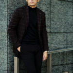 De Petrillo (デ ペトリロ) NUVOLA (ヌーボラ) カシミアウール グレンチェック ジャケット BLACK × RED (ブラック×レッド・79) Made in italy (イタリア製) 2021 秋冬新作のイメージ