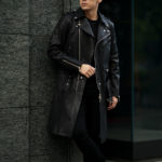 ISAMU KATAYAMA BACKLASH The Line (イサムカタヤマ バックラッシュ ザ・ライン) GUIDI CALF DOUBLE RIDERS COAT No.T-234AL (グイディ カーフ ダブルライダースコート) 925 STERLING SILVER (925 スターリングシルバー) レザー ダブルライダース コート BLACK (ブラック) MADE IN JAPAN (日本製) 2021 【Alto e Diritto 限定,別注】【Special Model】のイメージ