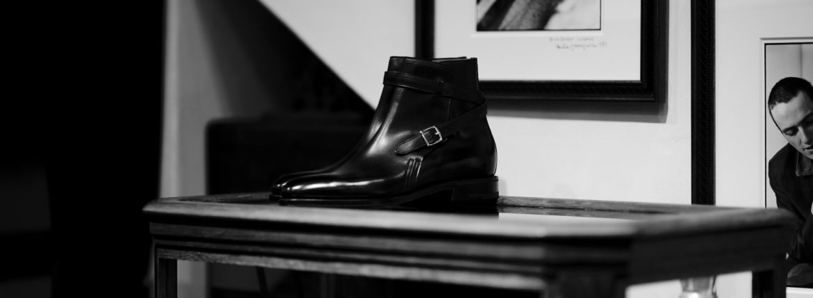 JOHN LOBB (ジョンロブ) ABBOT (アボット) 8695B Jodhpur Boots Black Calf ブラックカーフレザー ジョッパーブーツ BLACK (ブラック) Made In England (イギリス製) 2021 愛知 名古屋 Alto e Diritto altoediritto アルトエデリット ブーツ レザーブーツ johnlobbブーツ YOHEI FUKUDA ビスポーク 福田洋平 BESPOKE