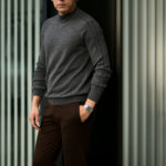 RIVORA (リヴォラ) SIDE CABLE Mock Neck Pull-Over (サイドケーブル モックネック プルオーバー) SUPER120s Wool サイドケーブル ウール モックネック セーター GRAY (グレー・020) MADE IN JAPAN (日本製) 2021 秋冬新作 【入荷しました】【フリー分発売開始】のイメージ