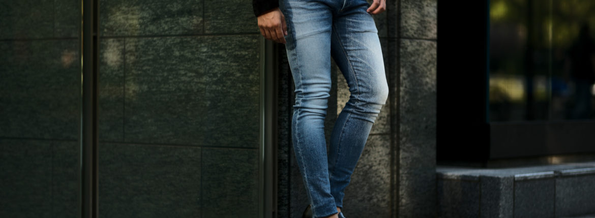 BALMAIN（バルマン）SKINNY COTTON SLIM CUT JEANS (スキニー コットン スリムカット ジーンズ) ストレッチ スキニー デニムパンツ BLUE (ブルー) MADE IN JAPAN (日本製) 2021秋冬 愛知 名古屋 Alto e Diritto altoediritto アルトエデリット デニム バルマンデニム