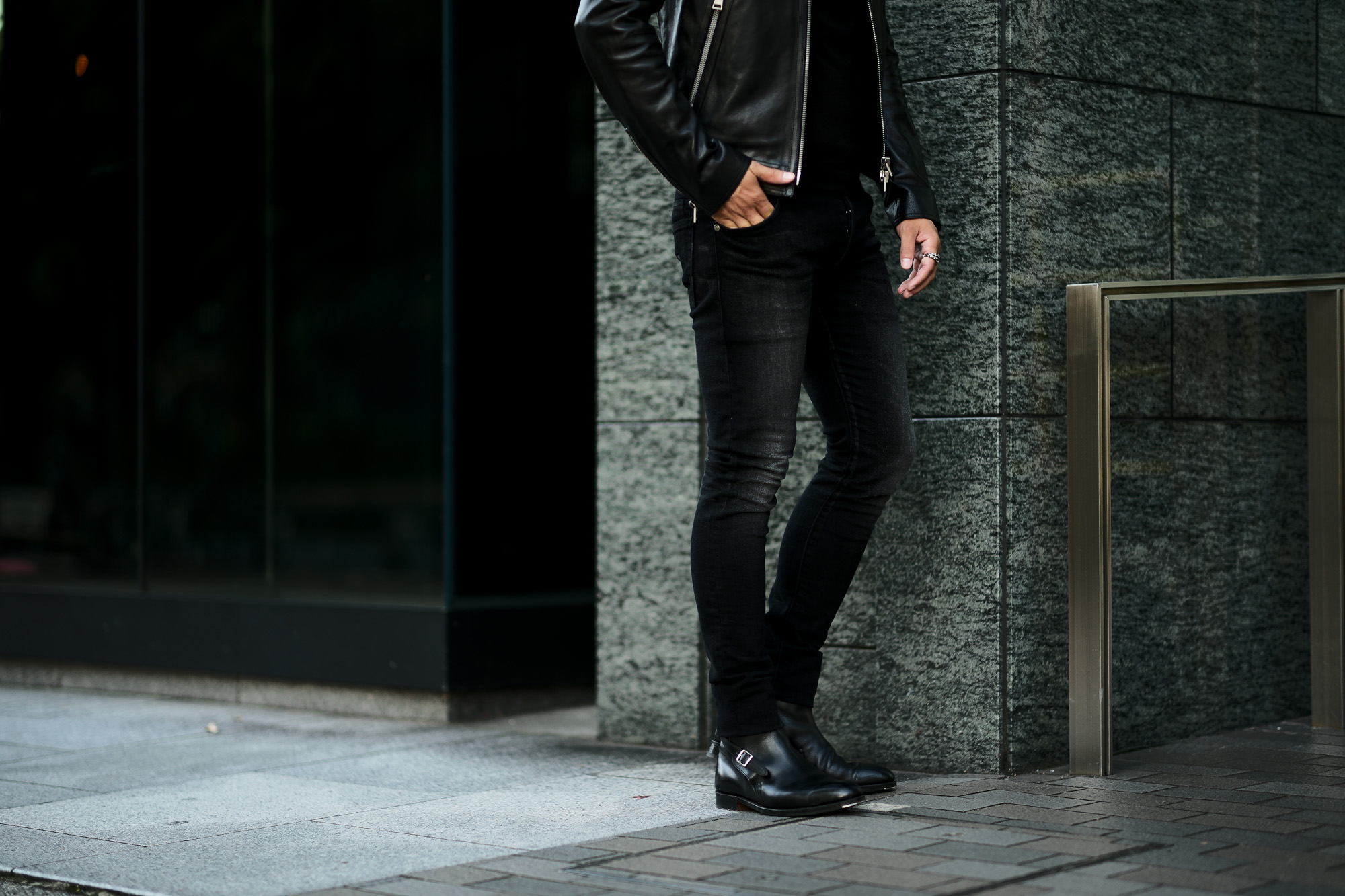 BALMAIN（バルマン）SKINNY COTTON SLIM CUT JEANS (スキニー コットン スリムカット ジーンズ) ストレッチ スキニー デニムパンツ NOIR (ブラック) MADE IN JAPAN (日本製) 2021 秋冬 愛知 名古屋 Alto e Diritto altoediritto アルトエデリット バルマンデニム デニムバルマン ブラックデニム