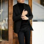 cuervo bopoha (クエルボ ヴァローナ) Sartoria Collection (サルトリア コレクション) Lobb (ロブ) Hound’s tooth Jersey ハウンドトゥースジャージ ジャケット BLACK (ブラック) MADE IN JAPAN (日本製) 2021秋冬新作のイメージ