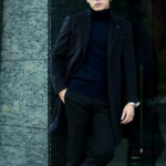 De Petrillo (デ ペトリロ) SPINELLI (スピネッリ) カシミアフラノ シングル チェスターコート NAVY (ネイビー・221) Made in italy (イタリア製) 2021 秋冬新作のイメージ