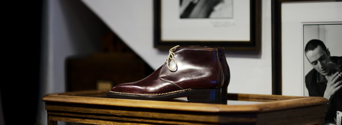 ENZO BONAFE(エンツォボナフェ) ART.3722 Chukka boots チャッカブーツ Horween Shell Cordovan Leather ホーウィン社 シェルコードバンレザー ノルベジェーゼ製法 チャッカブーツ コードバンブーツ No.8(バーガンディー) made in italy (イタリア製) 2022 愛知 名古屋 Alto e Diritto アルト エ デリット エンツォボナフェ コードバン チャッカ　5.5,6,6.5,7,7.5,8,8.5,9,9.5