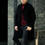 Finjack (フィンジャック) Cashmere Double Face Belted coat カシミア ダブルフェイス ベルテッド バルカラー コート BLACK (ブラック) MADE IN JAPAN (日本製) 2021 秋冬新作のイメージ