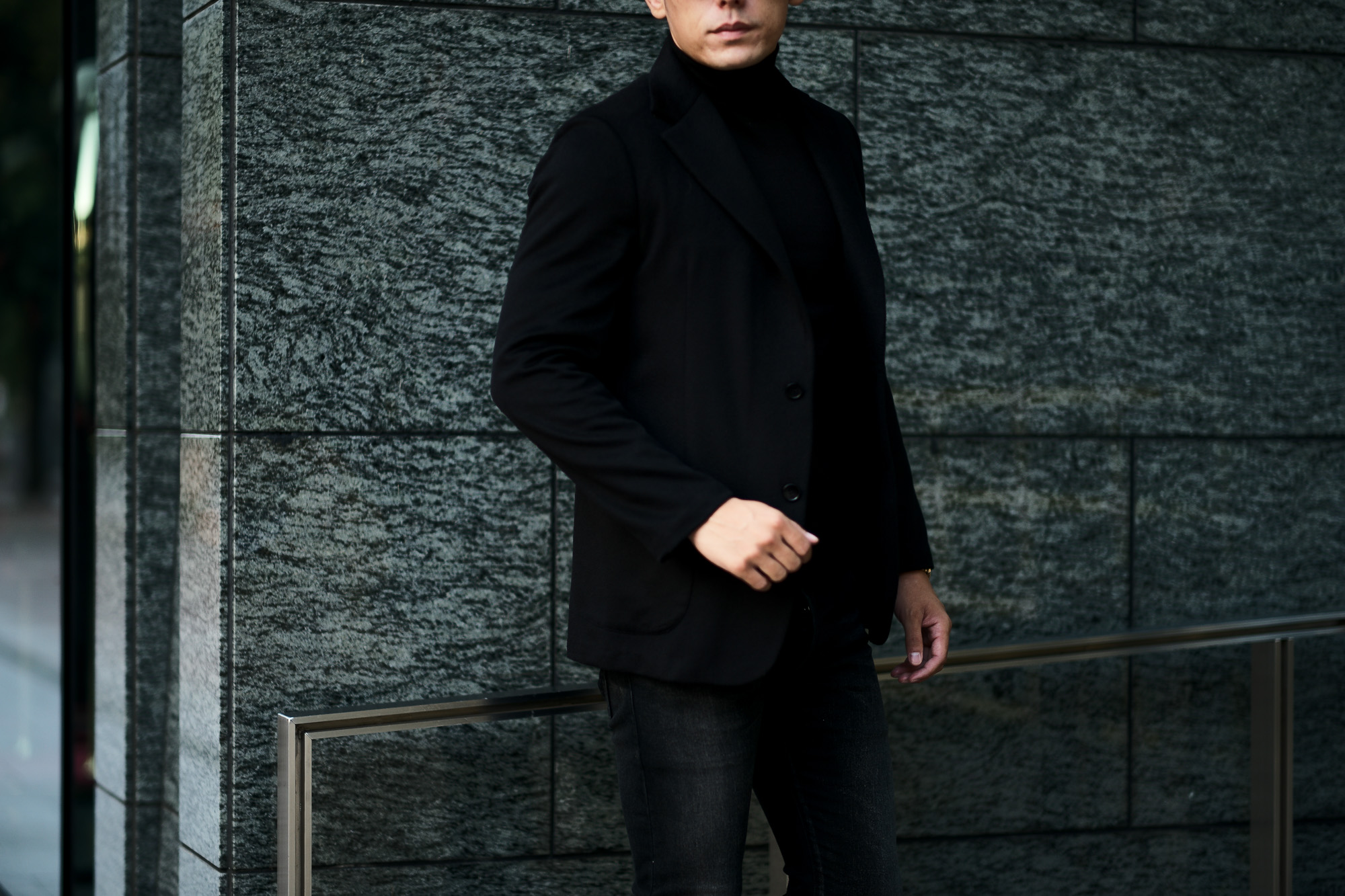 Finjack (フィンジャック) Cashmere 2B Jacket ヌーヴォラライン カシミヤ ジャケット BLACK (ブラック) Made in italy (イタリア製) 2021 秋冬新作 愛知 名古屋 Alto e Diritto altoediritto アルトエデリット カシミアジャケット カシミヤジャケット