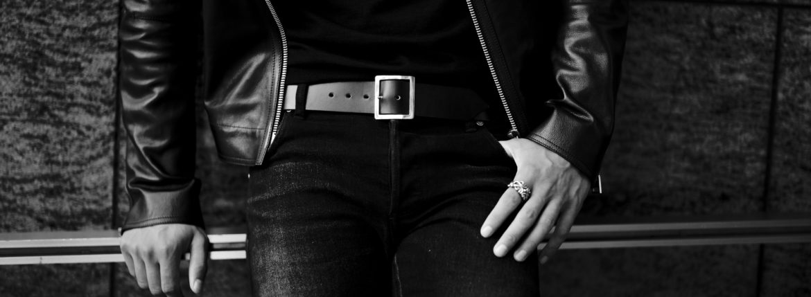 FIXER(フィクサー) FBL-01 CLASSIC LEATHER BELT 925 STERLING SILVER(925スターリングシルバー) クラシック レザーベルト BLACK(ブラック) フィクサー エフビーエル01 ブラック レザーベルト 愛知 名古屋 Alto e Diritto altoediritto アルトエデリット