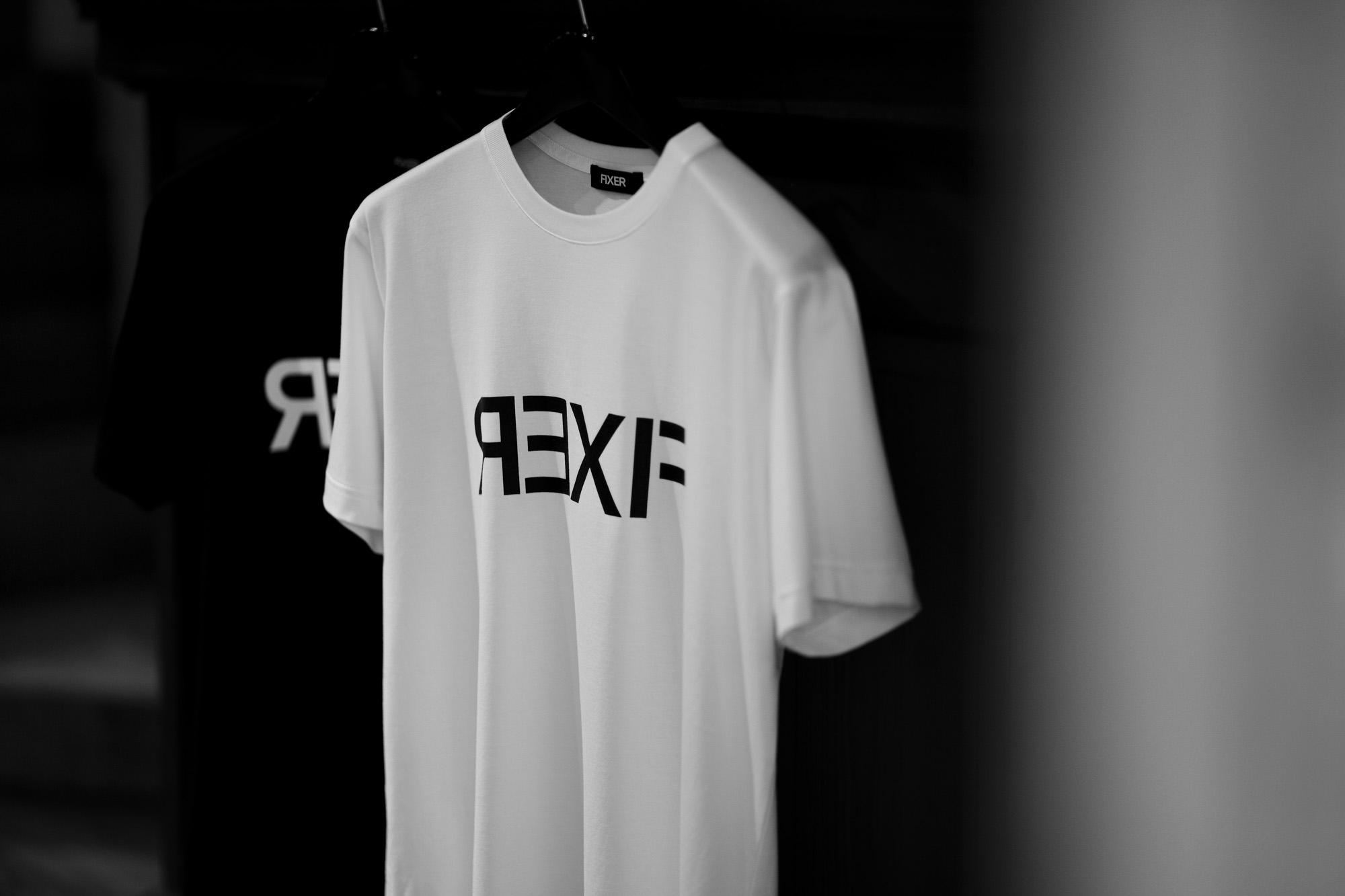 FIXER FTS-03 Reverse Print Crew Neck T-shirt WHITE,BLACK フィクサー リバースプリントTシャツ ホワイト ブラック 愛知 名古屋 Alto e Diritto altoediritto アルトエデリット