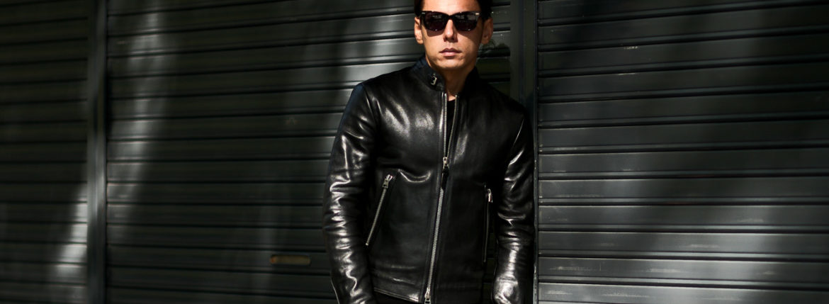 TOM FORD (トムフォード) CAFÉ BIKER JACKET (カフェ バイカー ジャケット) カーフレザー シングル ライダース ジャケット BLACK (ブラック) Made in italy (イタリア製) 2021 秋冬新作 【入荷しました】【発売開始】愛知 名古屋 Alto e Diritto altoediritto アルトエデリット