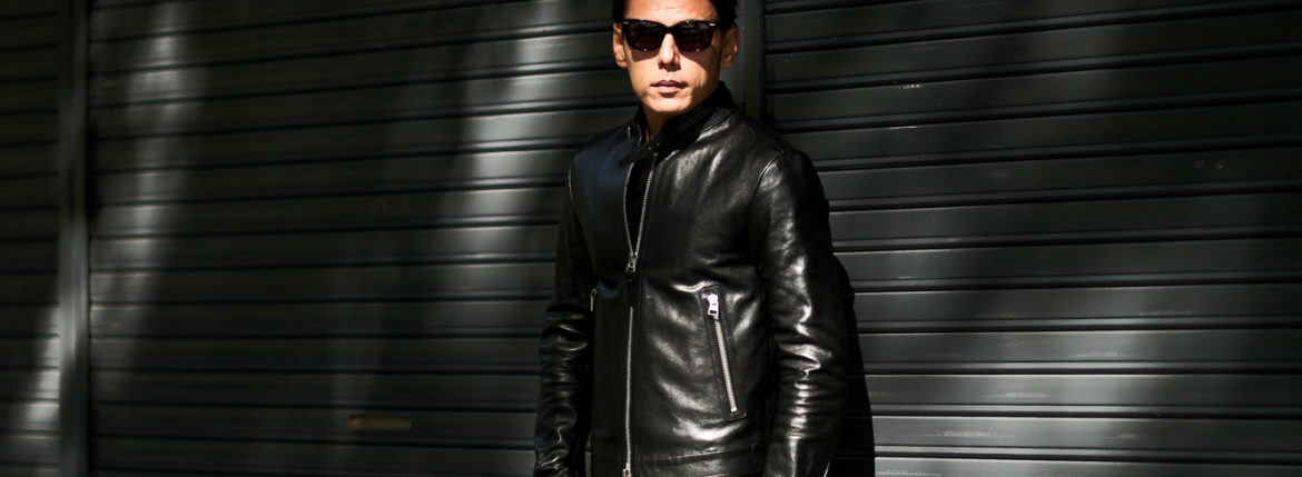 TOM FORD (トムフォード) CAFÉ BIKER JACKET (カフェ バイカー ジャケット) カーフレザー シングル ライダース ジャケット BLACK (ブラック) Made in italy (イタリア製) 2021 秋冬新作 【入荷しました】【発売開始】愛知 名古屋 Alto e Diritto altoediritto アルトエデリット