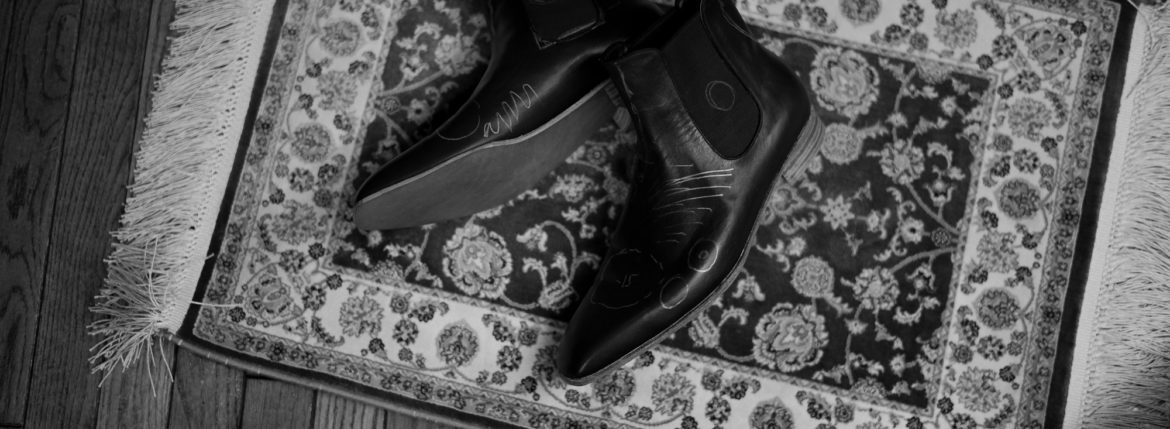 Yohei Fukuda // Chelsea Boots "Rock" 【Alto e Diritto 別注】【Special Model】 ヨウヘイフクダ チェルシーブーツ ロック アルトエデリット スペシャルモデル アルトエデリット別注 スペシャルモデル シューツリー込み UK4.5E～UK9.5E 愛知 名古屋 Altoediritto レザーブーツ