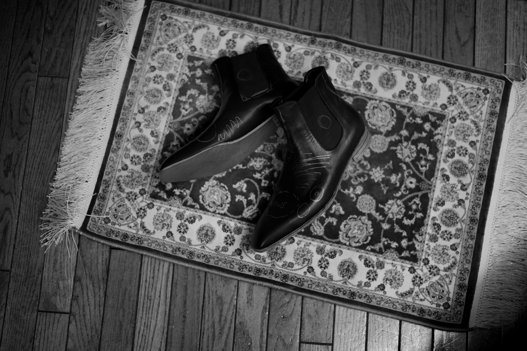 Yohei Fukuda // Chelsea Boots "Rock" 【Alto e Diritto 別注】【Special Model】 ヨウヘイフクダ チェルシーブーツ ロック アルトエデリット スペシャルモデル アルトエデリット別注 スペシャルモデル シューツリー込み UK4.5E～UK9.5E 愛知 名古屋 Altoediritto レザーブーツ