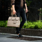 ACATE × cuervo bopoha (アカーテ × クエルボ ヴァローナ) GHIBLI (ギブリ) Montblanc leather (モンブランレザー) トートバッグ レザーバッグ TAUPE (トープ) MADE IN ITALY (イタリア製) 2021秋冬新作 【Special Special Special Model】のイメージ