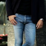 BALMAIN（バルマン）SKINNY COTTON SLIM CUT JEANS (スキニー コットン スリムカット ジーンズ) ストレッチ スキニー デニムパンツ BLUE (ブルー) MADE IN JAPAN (日本製) 2021秋冬新作のイメージ