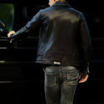 Balvenie Wilhelm (バルヴェニー ヴィルヘルム) No.01 DOUBLE RIDERS 925 SILVER (ナンバーゼロワン ダブルライダース 925シルバー) COW LEATHER (カウレザー) レザージャケット ダブルライダース ジャケット BLACK (ブラック) Made In England (イギリス製)のイメージ