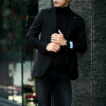 BELVEST (ベルベスト) LIGHTWEIGHT CAPSULE SINGLE JACKET 2PATCH SUPER110’s WOOL サージウール ジャケット  BLACK (ブラック) Made in italy (イタリア製) 2021 秋冬新作のイメージ