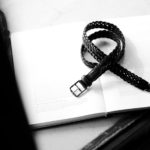 cuervo bopoha (クエルボ ヴァローナ) Sartoria Collection (サルトリア コレクション) Lance (ランス) Cow Hide Leather (カウハイド レザー) メッシュベルト BLACK × SILVER (ブラック×シルバー) Made in Italy (イタリア製) 2022 新作 【入荷しました】【フリー分発売開始】のイメージ