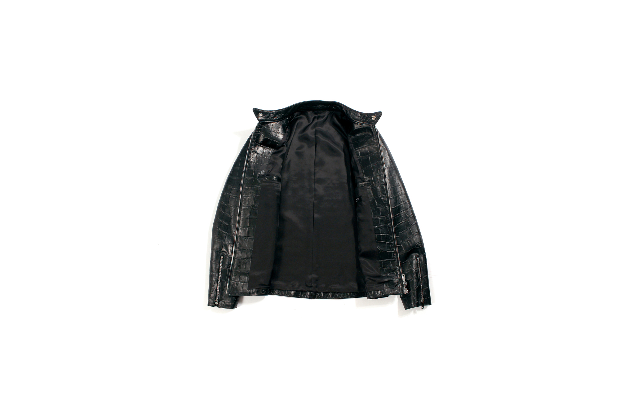 cuervo bopoha (クエルボ ヴァローナ) Satisfaction Leather Collection (サティスファクション レザー コレクション) RICHARD (リチャード) EMBOSSED CROCODILE LEATHER (エンボスクロコダイルレザー) シングル ライダース ジャケット BLACK (ブラック) MADE IN JAPAN (日本製) 2022 【Special Model】【ご予約開始】 愛知 名古屋 Alto e Diritto altoediritto アルトエデリット