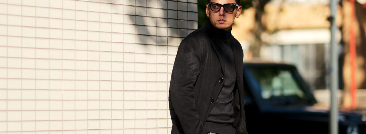 Finjack (フィンジャック) Cashmere Belted Chester coat カシミア ベルテッド チェスター コート BLACK (ブラック) Made in italy (イタリア製) 2021 秋冬新作 【入荷しました】【フリー分発売開始】愛知 名古屋 Alto e Diritto altoediritto アルトエデリット