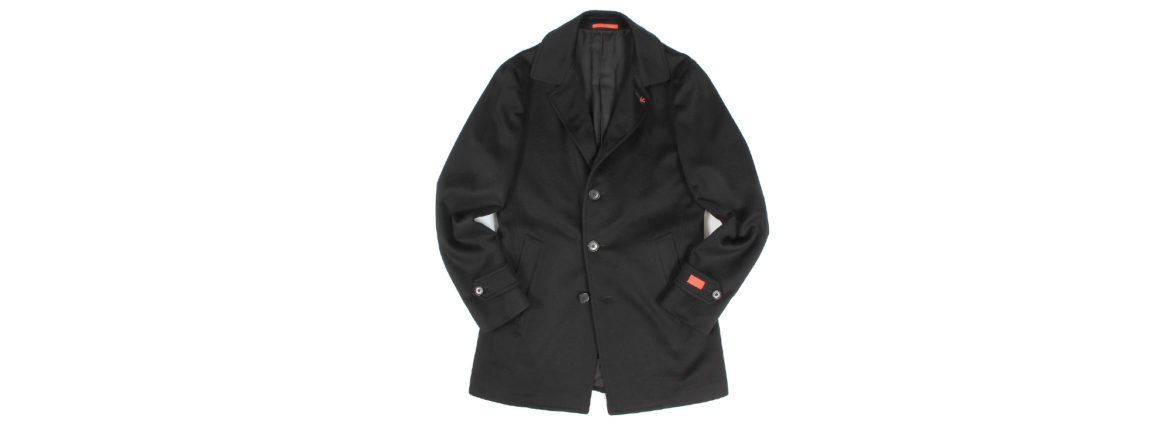 ISAIA (イザイア) CAPPOTTO (カッポット) Gruppo 7 カシミア カーコート BLACK (ブラック・990) Made in italy (イタリア製) 2021 愛知 名古屋 Alto e Diritto altoediritto アルトエデリット カシミヤジャケット カシミアジャケット