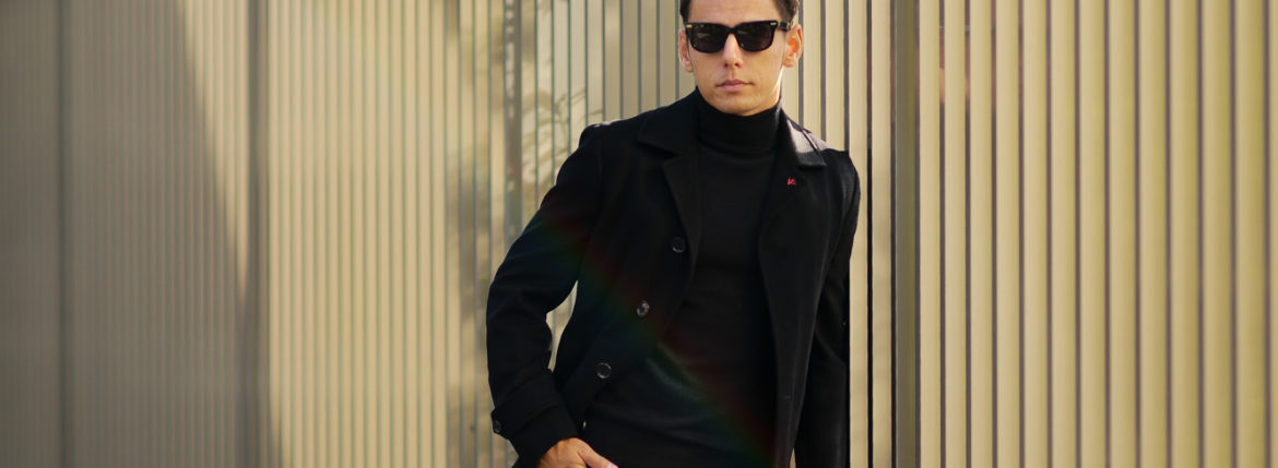 ISAIA (イザイア) CAPPOTTO (カッポット) Gruppo 7 カシミア カーコート BLACK (ブラック・990) Made in italy (イタリア製) 2021 愛知 名古屋 Alto e Diritto altoediritto アルトエデリット カシミヤジャケット カシミアジャケット