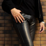 ISAMU KATAYAMA BACKLASH (イサムカタヤマ バックラッシュ) 1973-01 MARYAM HORSE LEATHER PANTS (マリアム ホースレザー パンツ) マリアム社 イタリーホース レザーパンツ BLACK (ブラック) MADE IN JAPAN (日本製) 2022春夏 【ご予約受付中】のイメージ