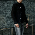 ISAMU KATAYAMA BACKLASH (イサムカタヤマ バックラッシュ) JAPAN CALF WET WHITE “GARMENT-DYED” STORM JACKET No.1878-07 (ジャパン カーフ スウェード ストームジャケット) サードタイプ スエード ジャケット BLACK (ブラック) MADE IN JAPAN (日本製) 2021 秋冬新作のイメージ