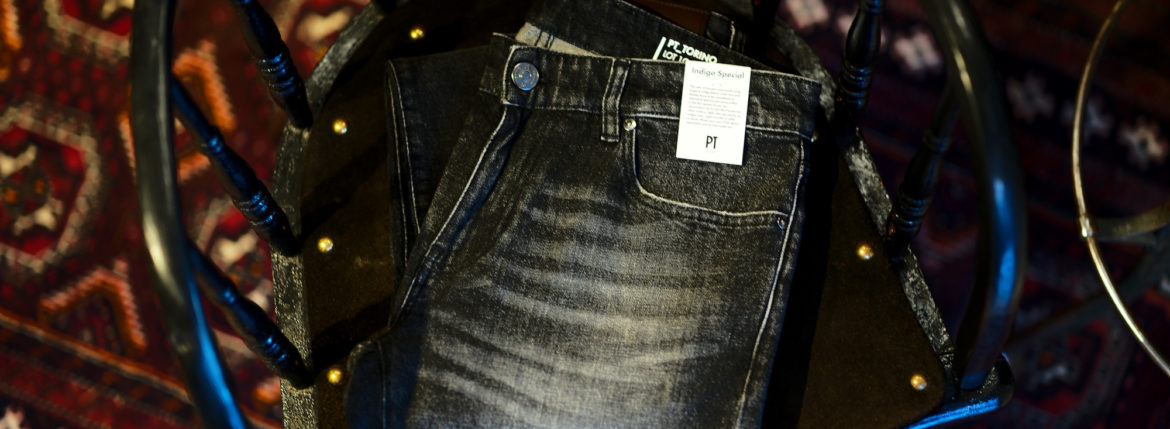 PT TORINO DENIM (ピーティートリノデニム) ROCK (ロック) SKINNY FIT (スキニーフィット) STRETCH BLACK VINTAGE DENIM 12 Oz ストレッチ デニムパンツ BLACK (ブラック・ME44) 愛知 名古屋 Alto e Diritto altoediritto アルトエデリット ピーティーデニム PTデニム ブラックデニム