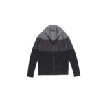 ZANONE (ザノーネ) Color Block Knit Zip Up Jacket (カラーブロック ニット ジップアップ ジャケット) VIRGIN WOOL 100% 7ゲージ ウールリブニット ジャケット BLACK (ブラック/グレー・Z3230) MADE IN ITALY(イタリア製) 2021 秋冬新作のイメージ
