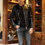 cuervo bopoha (クエルボ ヴァローナ) Satisfaction Leather Collection (サティスファクション レザー コレクション) RICHARD (リチャード) EMBOSSED CROCODILE LEATHER (エンボスクロコダイルレザー) シングル ライダース ジャケット BLACK (ブラック) MADE IN JAPAN (日本製) 2022 【Special Model】【ご予約受付中】のイメージ