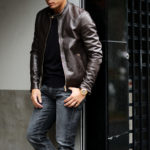 EMMETI (エンメティ) KELSO (ケルソ) NAPPA CERATA (ナッパチェラータ) レザージャケット シングルライダース ジャケット MARRONE (ブラウン) Made in italy (イタリア製) 2022 春夏 【Alto e Diritto限定】【Special Model】【入荷しました】【フリー分発売開始】のイメージ