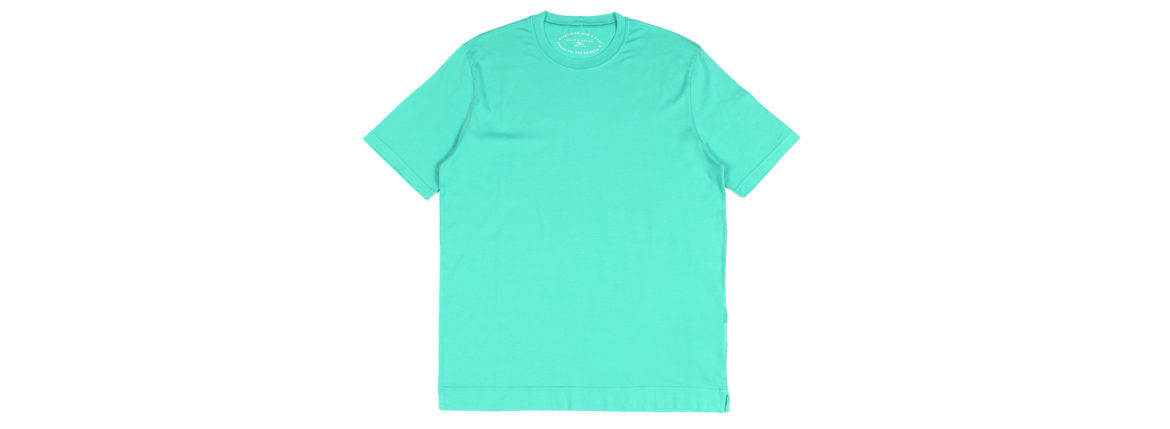 FEDELI(フェデリ) Crew Neck T-shirt (クルーネック Tシャツ) ギザコットン Tシャツ TIFFANY (ブルー・121) made in italy (イタリア製) 2022 春夏 【Special Color】愛知 名古屋 Alto e Diritto altoediritto アルトエデリット ティファニー ティファニーブルー ティファニーカラー