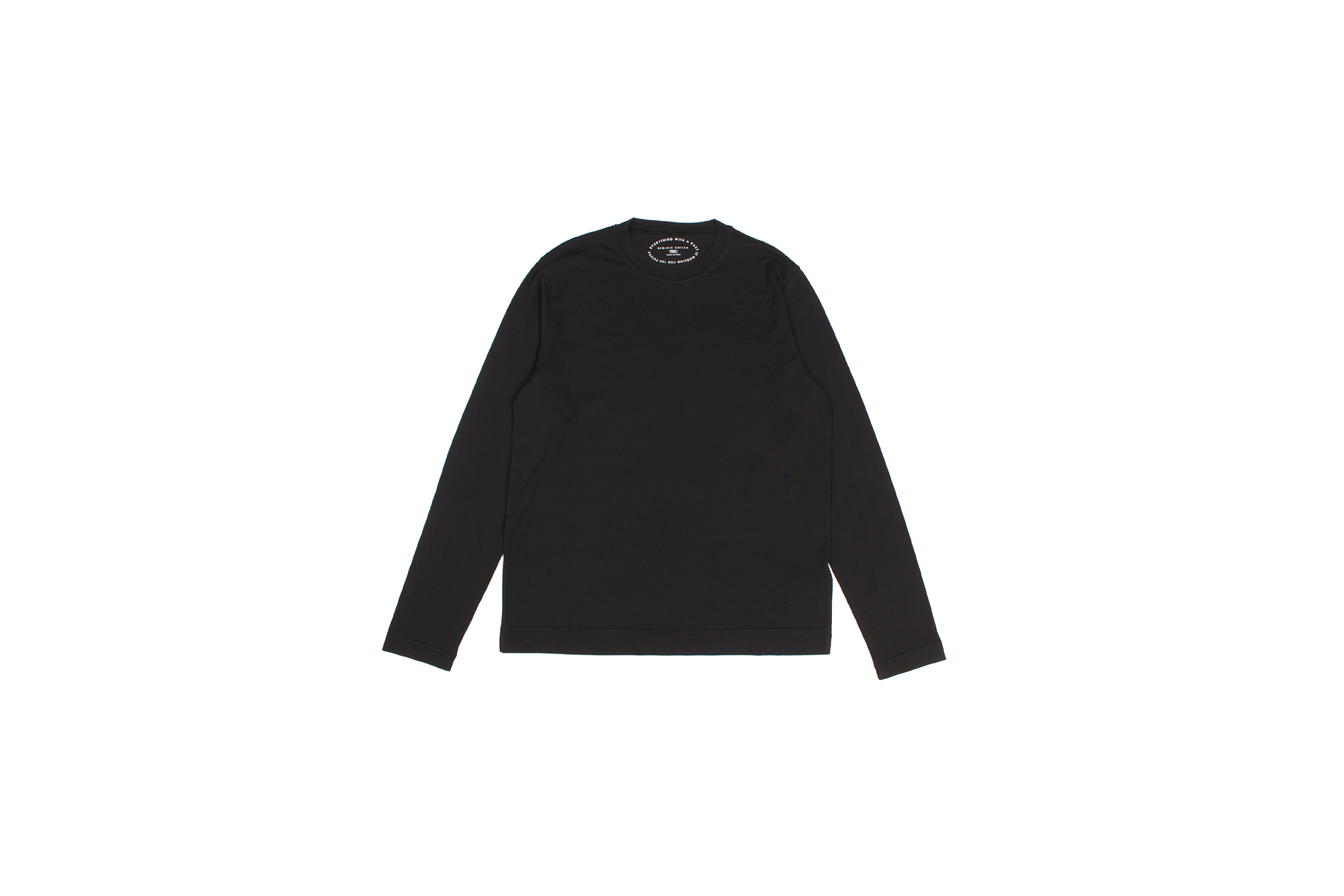 FEDELI (フェデリ) Long Sleeve Crew Neck T-shirt (ロングスリーブ Tシャツ) ギザコットン ロングスリーブ Tシャツ BLACK (ブラック・36) made in italy (イタリア製) 2022 春夏新作 愛知 名古屋 Alto e Diritto altoediritto アルトエデリット