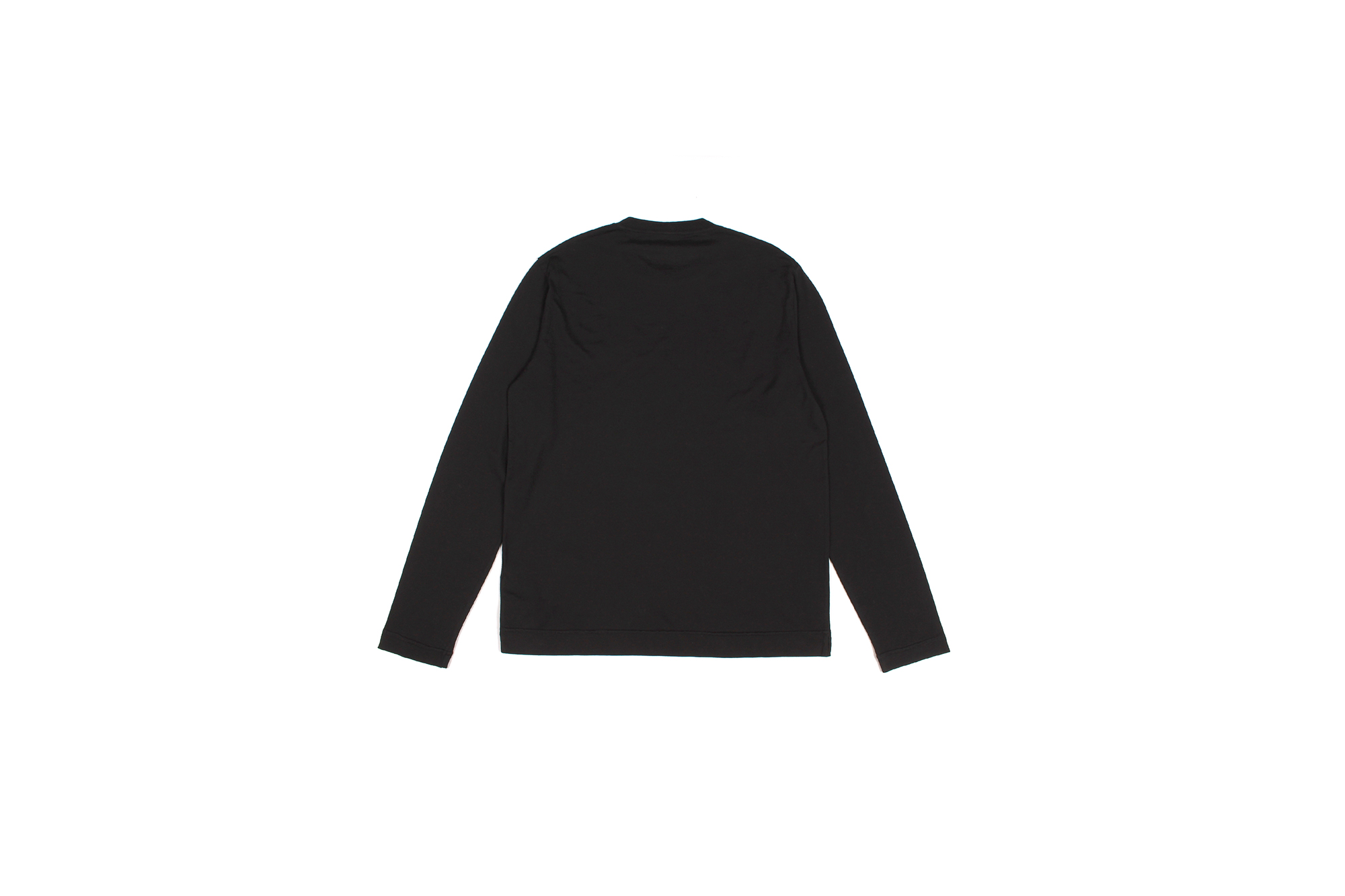 FEDELI (フェデリ) Long Sleeve Crew Neck T-shirt (ロングスリーブ Tシャツ) ギザコットン ロングスリーブ Tシャツ BLACK (ブラック・36) made in italy (イタリア製) 2022 春夏新作 愛知 名古屋 Alto e Diritto altoediritto アルトエデリット