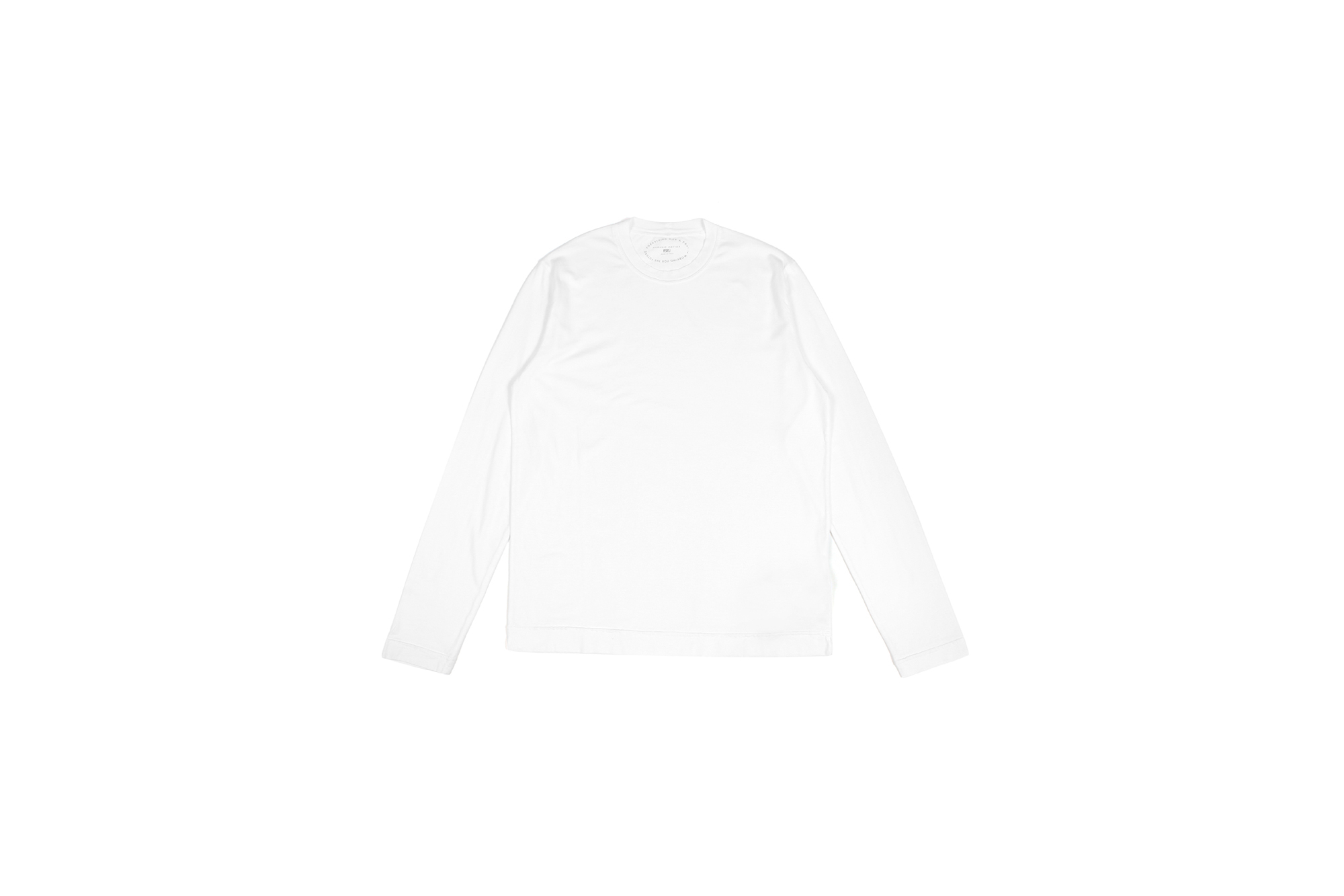 FEDELI (フェデリ) Long Sleeve Crew Neck T-shirt (ロングスリーブ Tシャツ) ギザコットン ロングスリーブ Tシャツ WHITE (ホワイト・41) made in italy (イタリア製) 2022 春夏 【ご予約受付中】 愛知 名古屋 Alto e Diritto altoediritto アルトエデリット ロンT ロングTシャツ