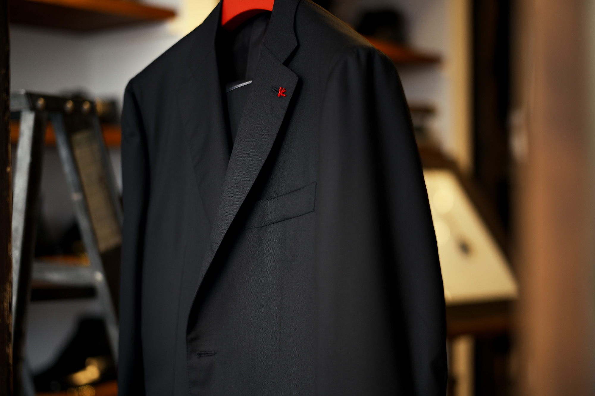 ISAIA "MADE TO MEASURE" GREGORY SUITS "AUASPIDER" BLACK 2021AW イザイア オーダー グレゴリー スーツ アクアスパイダー ウール SUPER 160S  ネイビー 2021秋冬 愛知 名古屋 Alto e Diritto altoediritto アルトエデリット