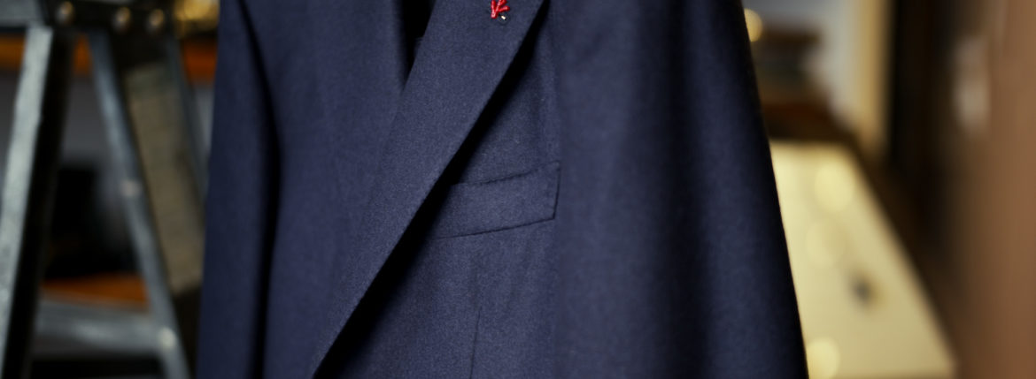 ISAIA "MADE TO MEASURE" GREGORY SUITS "CASHMERE FLANNEL" NAVY 2021AW イザイア オーダー グレゴリー スーツ カシミヤ ウール カシミヤフランネル ネイビー 2021秋冬 愛知 名古屋 Alto e Diritto altoediritto アルトエデリット