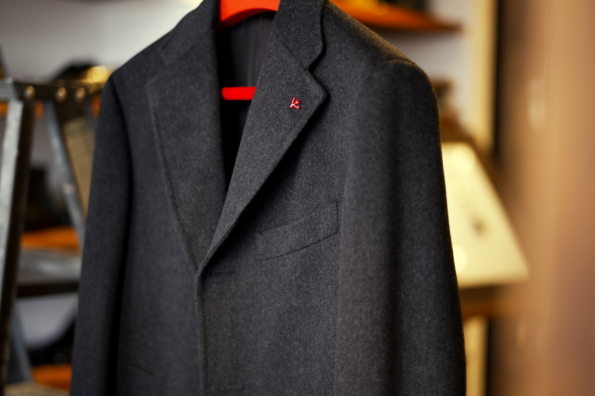 ISAIA "MADE TO MEASURE" ROSS CP TASCH TRENCH BEAVER CHARCOAL GRAY 2021AW イザイア オーダー ロス トレンチコート ビーバー チャコールグレー 2021秋冬 愛知 名古屋 Alto e Diritto altoediritto アルトエデリット