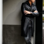 cuervo bopoha (クエルボ ヴァローナ) Satisfaction Leather Collection (サティスファクション レザー コレクション) Ferro (フェッロ) BUFFALO LEATHER (バッファロー レザー) レザー コート BLACK (ブラック) MADE IN JAPAN (日本製) 2022のイメージ