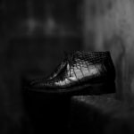 ENZO BONAFE (エンツォボナフェ) ART.3722 Crocodile Chukka boots クロコダイル Mat Crocodile Leather マット クロコダイル エキゾチックレザー チャッカブーツ NERO (ブラック) made in italy (イタリア製) 2022のイメージ