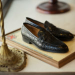 ENZO BONAFE (エンツォボナフェ) ART. EB-08 Crocodile Coin Loafer (クロコダイル コイン ローファー) Mat Crocodile Leather マット クロコダイル レザー ドレスシューズ ローファー NERO (ブラック) made in italy (イタリア製) 2022のイメージ