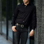 FIXER (フィクサー) FST-01(エフエスティー01) Broad Dress Shirts ストレッチコットン ブロード シャツ BLACK (ブラック) 【SOLD OUT】のイメージ