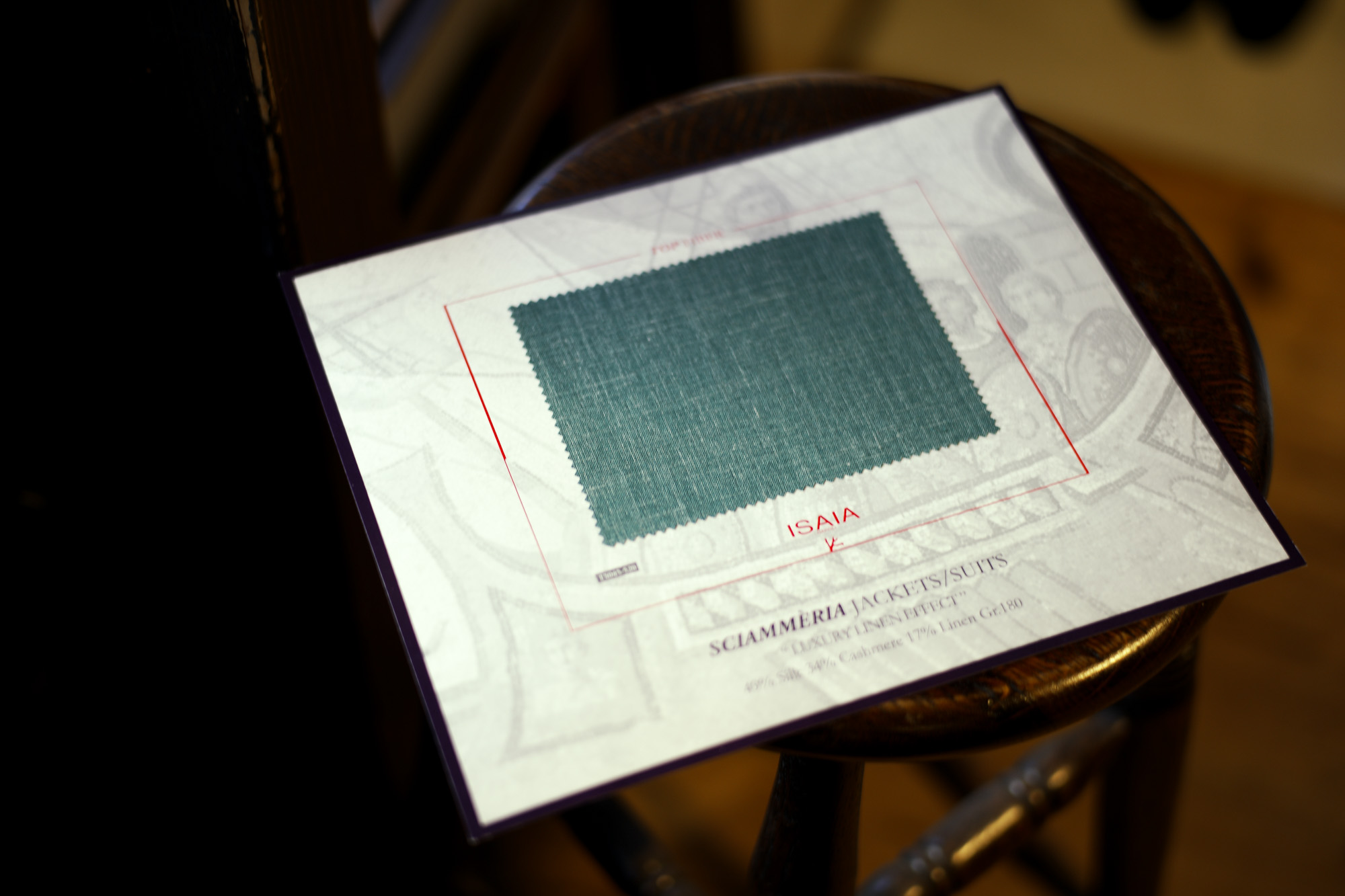 ISAIA / イザイア 【MADE TO MEASURE】【2022春夏】【Malachite green / 49％ Silk,34% Cashmere,17% Linen】 シャンパンゴールド 2022年3月19日 土曜 3月20日 日曜  ヘッドテーラー 片桐氏 3/19,3/20ご来店 オーダー会 受注会 愛知 名古屋 Alto e Diritto altoediritto アルトエデリット ジャケット SILK 49 CASHMERE 34 LINEN 17 シルク カシミヤ リネン カシミヤ 60 シルク 32 リネン 8 Malachie green マラカイトグリーン