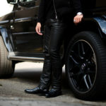 ISAMU KATAYAMA BACKLASH (イサムカタヤマ バックラッシュ) 1973-01 MARYAM HORSE LEATHER PANTS (マリアム ホースレザー パンツ) マリアム社 イタリーホース レザーパンツ BLACK (ブラック) MADE IN JAPAN (日本製) 2022春夏 【ご予約受付中】のイメージ