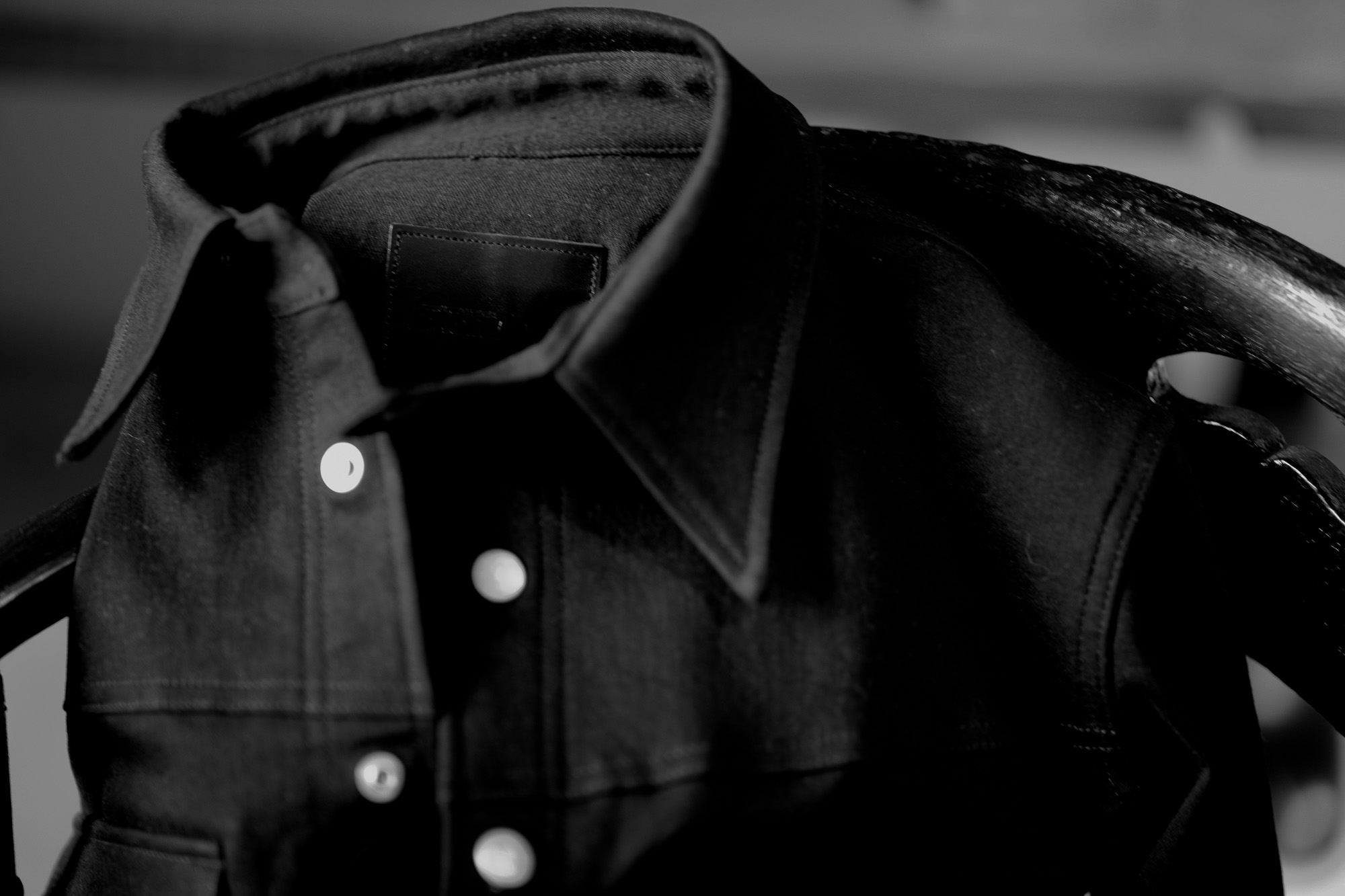 ISAMU KATAYAMA BACKLASH "9oz Stretch Denim Shirts" BLACK 2022【Alto e Diritto別注】【Special Model】愛知 名古屋 Alto e Diritto altoediritto アルトエデリット デニムシャツ ブラックデニムシャツ