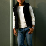 MOORER (ムーレー) FAYER-UR (フェイヤー) Suede Leather Down Vest スエードレザー ダウンベスト BLU (ネイビー) Made in italy (イタリア製) 【Alto e Diritto別注】【Special Special Special Model】のイメージ