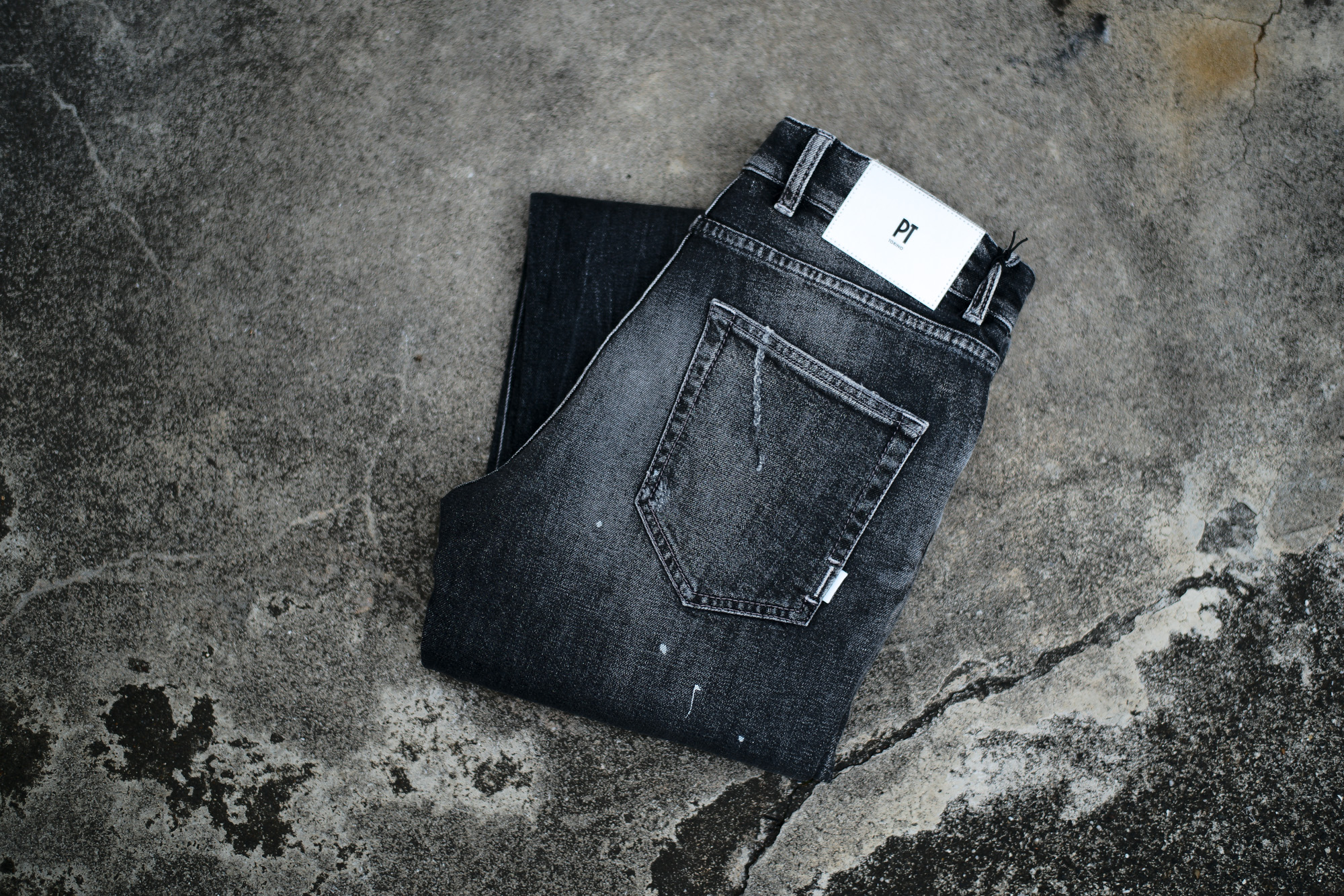 PT TORINO DENIM "ROCK" BLACK CRUSH・MK39 2022秋冬 【ご予約開始】ピーティートリノデニム ロック ストレッチデニムパンツ ダメージデニム クラッシュデニム 愛知 名古屋 Alto e Diritto altoediritto アルトエデリット