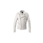 EMMETI (エンメティ) TORINO GOLD (トリノ ゴールド) Lambskin Nappa Silk (ラムナッパシルクレザー) ダブルライダース BIANCO(ホワイト) Made in italy (イタリア製) 2022春夏新作 【Alto e Diritto限定】【Special Model】のイメージ